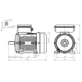 Silnik elektryczny jednofazowy 2,2kW 1400 obr/min. 100B3